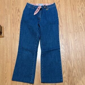 April Cornell Denim Jeans with Floral Accent